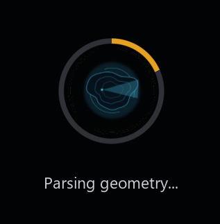 Import progress ring: Parsing geometry